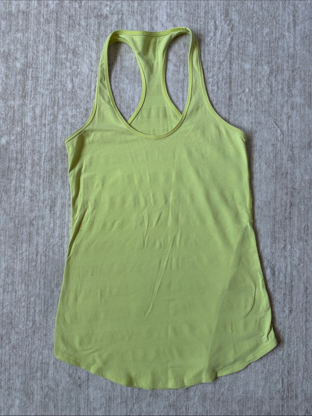 Lululemon Neon Yellow Racerback Tank Top